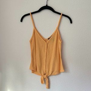 V-Neck Button Tie-front Tank Top